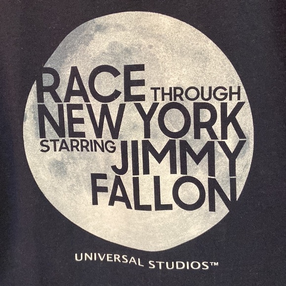 Race Through New York Starring Jimmy Fallon Navy Blue Universal Sweatshirt Small - Picture 2 of 7